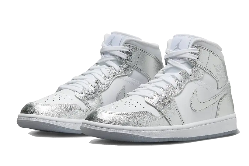 Air Jordan Air Jordan 1 Mid Crinkled Chrome - FN5031-100