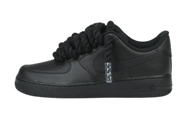 Air force 1 Triple Black Lacets Corde