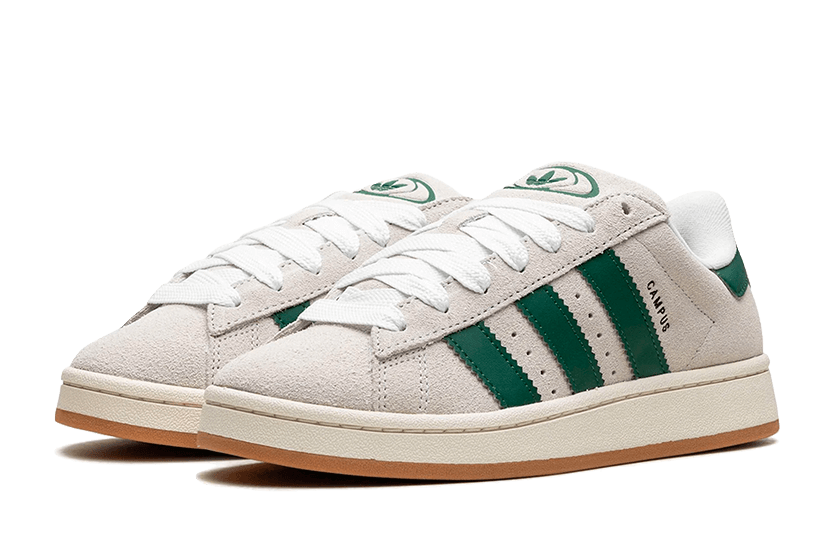 Adidas Campus 00s Crystal White Dark Green - GY0038