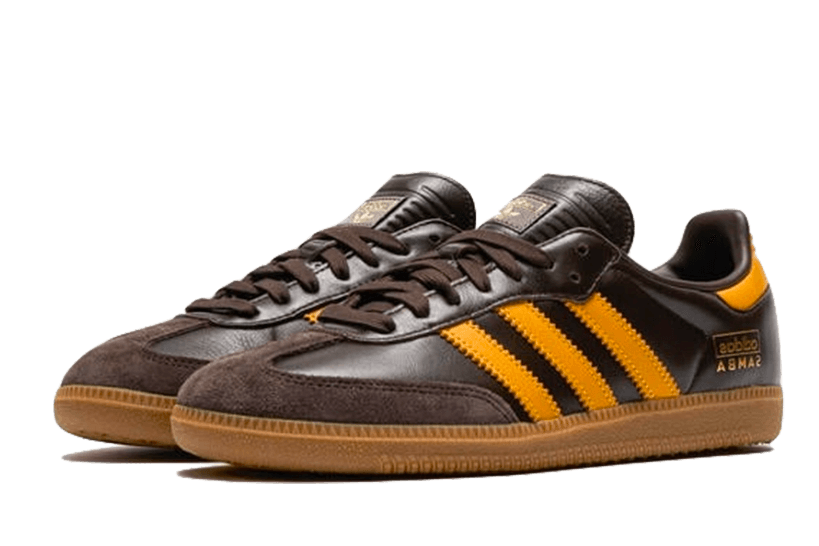 Adidas Samba OG Dark Brown Yellow - IG6174