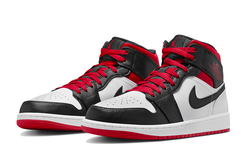 Air Jordan Air Jordan 1 Mid Gym Red Black Toe - DQ8426-106 / DQ8423-106